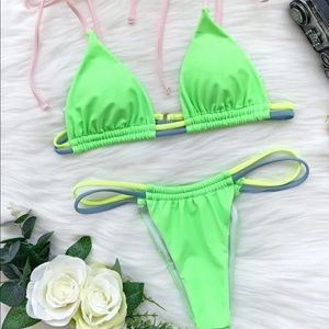 Shein triangle thong bikini swimsuit